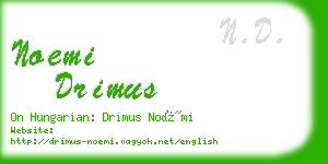 noemi drimus business card